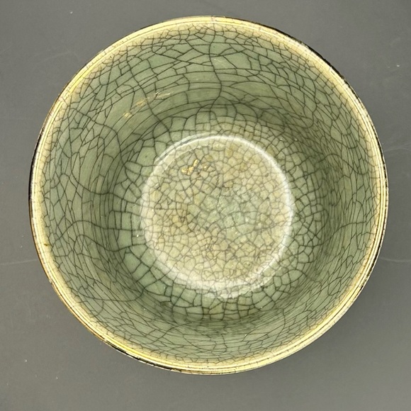 SAMAYAKI TUMBLER HEART MOTIF SOMA WARE COLLECTABLE DOUBLE WALL CRACKLE FINISH - Picture 6 of 9